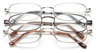 13E123 Reading Glasses, +1.75, Clear, Acrylic, PK 3