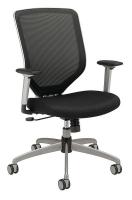 13E927 Work / Task Chair, 250 lb., Black/Titanium