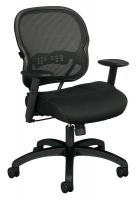 13E930 Managerial / Midback Chair, 250 lb., Black
