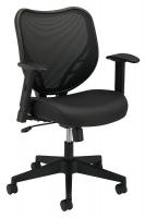 13E931 Managerial / Midback Chair, 250 lb., Black