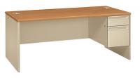13F008 Desk, 36 In.D, Harvest/Putty