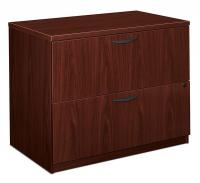 13F034 Lateral File, 35-1/2 In.W, Mahogany