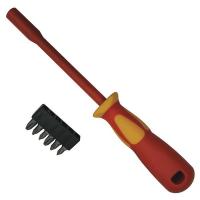 13F110 Multi-Bit Screwdriver, Insulat, 4-in-1, 7Pc