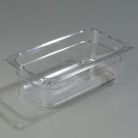 13F206 Food Pan, Third-Size, Clear, PK 6