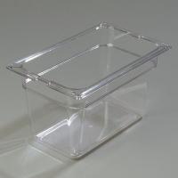 13F214 Food Pan, Fourth-Size, Clear, PK 6