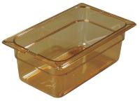 13F236 Food Pan, Third-Size, Amber, PK 6