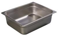 13F284 DuraPan Food Pan, Half-Size, SS, PK 6