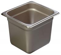 13F291 DuraPan Food Pan, Sixth-Size, SS, PK 6