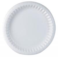 13F553 Paper Plates, 8-5/8, Coated, White, PK500