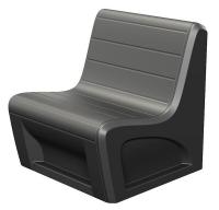 13G422 Sectional Lounge Chair, Black