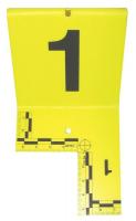13G454 Cut-out ID Tents, 1 to 20, Yellow