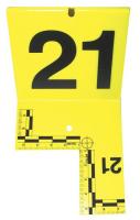 13G456 Cut-out ID Tents, 21 to 40, Yellow
