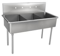 13G613 Triple Compartment Sink, 75 In L