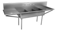 13G610 Triple Compartment Sink, 96 In L