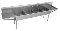 13G616 Four Compartment Sink, 147 In L
