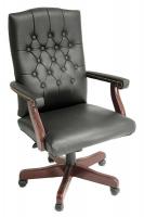 13J290 Chair, Swivel, Ivy League, Black Vinyl
