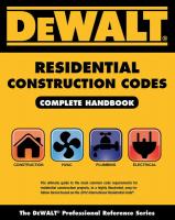 13K605 DEWALT Residential Construction Codes