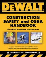 13K606 DEWALT Construction Safety/OSHA Handbook