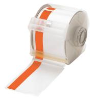 13K865 Printer Tape, White/Orange, 100 ft. L