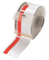 13K866 Printer Tape, White/Red, 100 ft. L