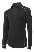 13K968 Bdywear Top, 57% MerinoWool/43%PP, Blk, 2XL