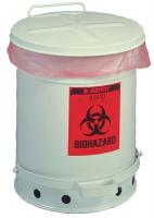 13M337 Biohazard Waste Container, Silver, Steel