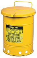 13M350 Oily Waste Can, 14 Gal., Steel, Yellow