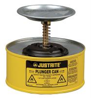 13M354 Plunger Can, 1 qt., Steel, Yellow