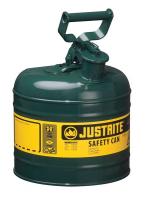 13M464 Type I Safety Can, 2 gal, Green, 13-3/4In H