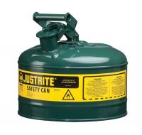 13M471 Type I Safety Can, 2.5 gal, Green, 11.5In H