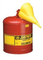 13M473 Type I Safety Can, 5 gal., Red, 16-7/8In H