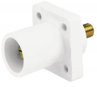 13N188 Male Receptacle, Cam-TYPE Panel , White