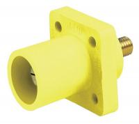 13N195 Male Receptacle, Cam-TYPE Panel , Yellow