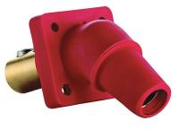 13N212 Female Recptcle, Cam-TYPE Panel Angle, Red