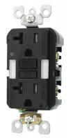 13N268 GFCI, Guide Light, 20A, 125V, Black
