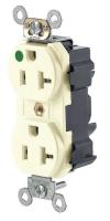 13N274 Lev-Lok Receptacle, Narrow, 125V, 20A, Ivory