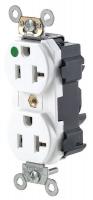 13N276 Lev-Lok Receptacle, Narrow, 125V, 20A, White