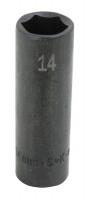 13N603 Impact Socket, Deep, 3/8 In Dr, 6 Pt, 11mm