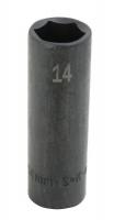 13N610 Impact Socket, Deep, 3/8 In Dr, 6 Pt, 18mm