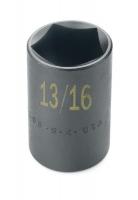 13N658 Impact Socket, Std, 1/2 In Dr, 6 Pt, 9mm