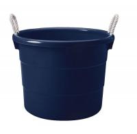 13N908 Storage Tub w/ Rope Handles, 18 Gal, Navy