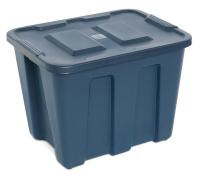 13N918 Storage Tote, Polyethylene, 21 Gal, Blue