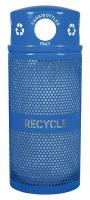 13P560 Recycling Receptacle, 34 gal, Blue