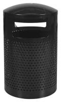 13P565 Waste Receptacle, Round, Black, 40 G