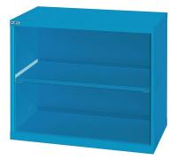 13P608 Open Front Shelf Cabinet, 2 Shelf, Blue
