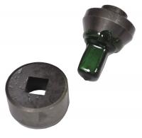 13P950 Punch/Die Set, Square, Hydraulic, 17/32 In