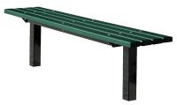 13R024 Park Bench, Green Recycled Plastic, 72W