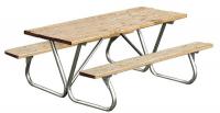 13R059 Picnic Table, Pressure Treated Wood, 72W