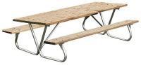 13R060 Picnic Table, Pressure Treated Wood, 96W