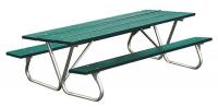 13R070 Picnic Table, Green Recycld Plastic, 96W